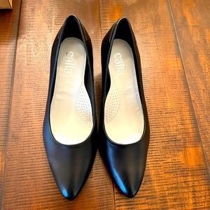 Calla Ava Black Leather Heel